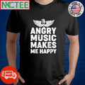 Angry music makes me happy wing microphone shirt Unisex T-shirt, Sweatshirt, Hoodie, Long Sleeve Tee - T-Shirt, Sweatshirt, Hoodie
