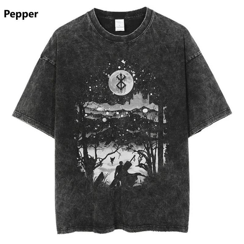 Anime Berserk Vintage Manga Washed Menswear Top Underwear T-Shirts, Hoodie, Sweatshirt - T-Shirt, Sweatshirt, Hoodie