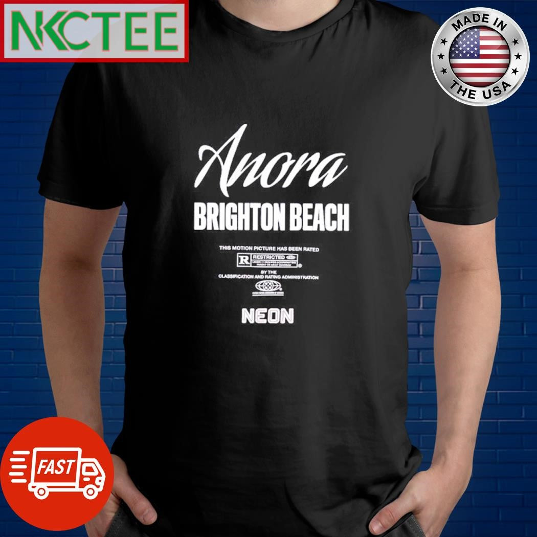 Anora Brighton Beach This Motion Picture Has Been Rated Neon shirt Unisex T-shirt, Sweatshirt, Hoodie, Long Sleeve Tee - T-Shirt, Sweatshirt, Hoodie