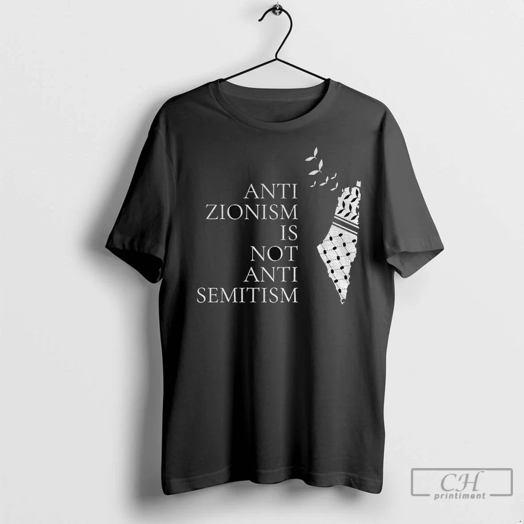 Anti Zionism Is Not Anti Semitism Gaza Free Palestine T Shirts Unisex T-shirt, Sweatshirt, Hoodie, Long Sleeve Tee - T-Shirt, Sweatshirt, Hoodie