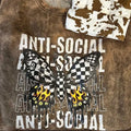 'Antisocial" Butterfly Brown Mineral Wash Punk Rocker T-Shirts, Hoodie, Sweatshirt - T-Shirt, Sweatshirt, Hoodie