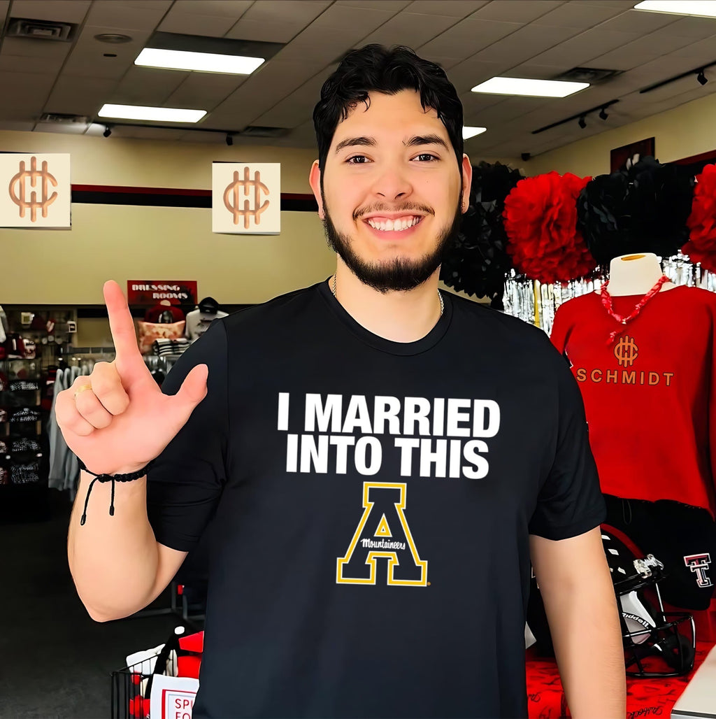 Appalachian State Mountaineers I Married Into This shirt Unisex T-shirt, Sweatshirt, Hoodie, Long Sleeve Tee - T-Shirt, Sweatshirt, Hoodie