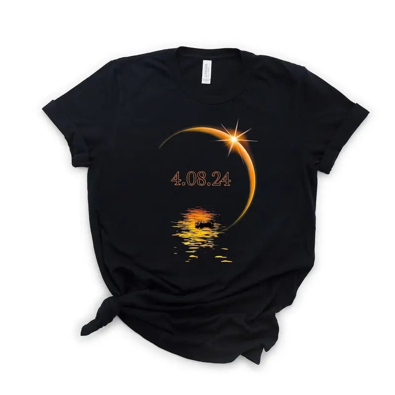 April 8 2024 Total Solar Eclipse Shirt Astrology Event Shirt Eclipse Party Family Event Shirt Celestial Shirt Cotton Menswear T-Shirts, Hoodie, Sweatshirt - T-Shirt, Sweatshirt, Hoodie