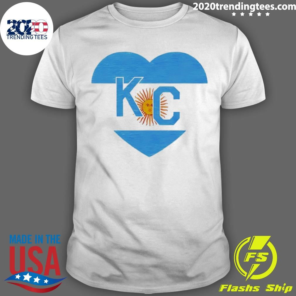 Argentina Kansas City Kc In Heart Shirt Unisex T-shirt, Sweatshirt, Hoodie, Long Sleeve Tee - T-Shirt, Sweatshirt, Hoodie