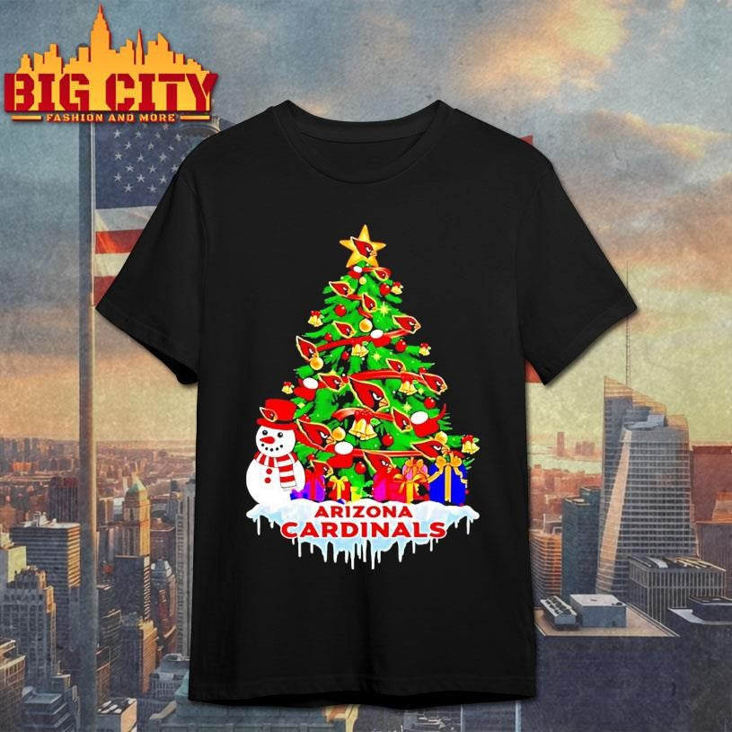 Arizona Cardinals Merry Christmas Tree Shirt Unisex T-shirt, Sweatshirt, Hoodie, Long Sleeve Tee - T-Shirt, Sweatshirt, Hoodie