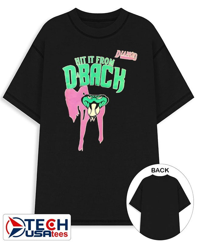 Arizona Diamondbacks hit it from Da Back shirt Unisex T-shirt, Sweatshirt, Hoodie, Long Sleeve Tee - T-Shirt, Sweatshirt, Hoodie