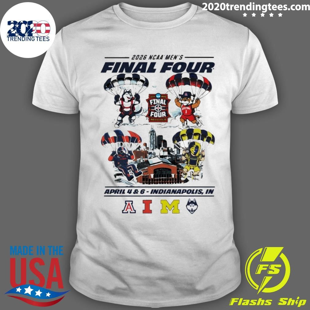 Arizona Illinois Michigan Huskies Something Inked Ivory 2026 Mens Basketball Final Four Mascot Shirt - T-Shirt, Sweatshirt, Hoodie