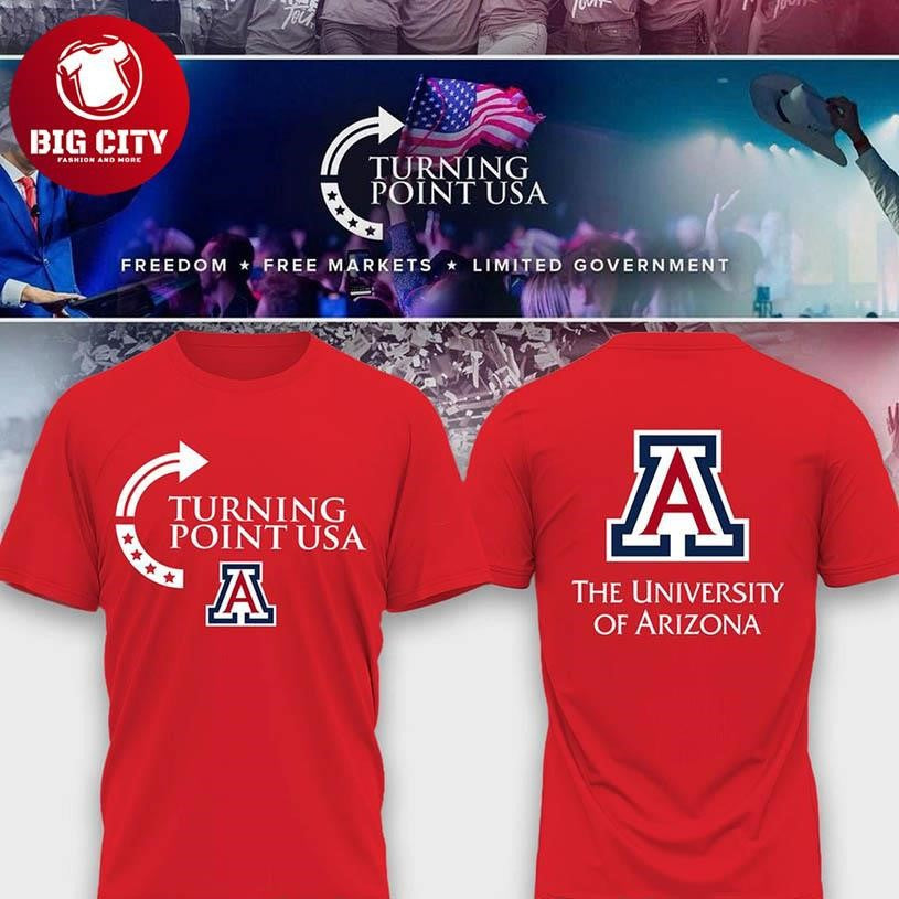 Arizona Wildcats Charlie Kirk Turning Point USA Freedom Legacy Two Sided Shirt Unisex T-shirt, Sweatshirt, Hoodie, Long Sleeve Tee - T-Shirt, Sweatshirt, Hoodie