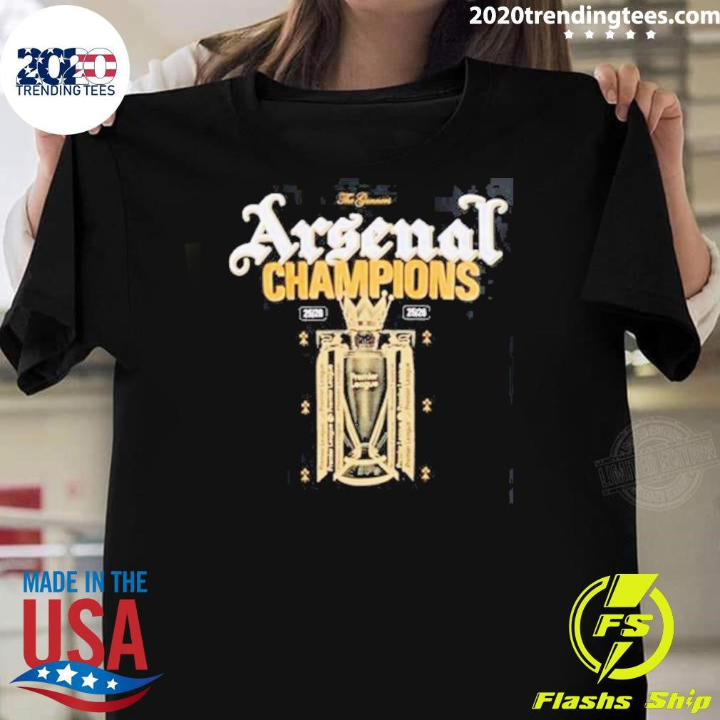 Arsenal 2026 Premier League Champions Trophy Crew Shirt Unisex T-shirt, Sweatshirt, Hoodie, Long Sleeve Tee - T-Shirt, Sweatshirt, Hoodie