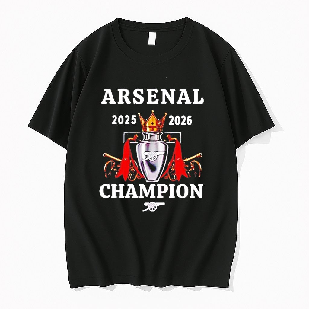 Arsenal Crowned Champions 2025 2026 Tshirts Sweater Hoodie Jpg Unisex T-shirt, Sweatshirt, Hoodie, Long Sleeve Tee - T-Shirt, Sweatshirt, Hoodie