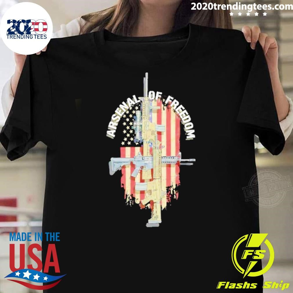 Arsenal Of Freedom Patriotic Gun Shirt Unisex T-shirt, Sweatshirt, Hoodie, Long Sleeve Tee - T-Shirt, Sweatshirt, Hoodie