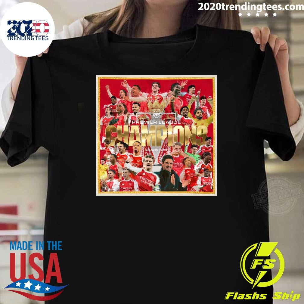 Arsenal Win Premier League Title 2025-2026 Shirt Unisex T-shirt, Sweatshirt, Hoodie, Long Sleeve Tee - T-Shirt, Sweatshirt, Hoodie