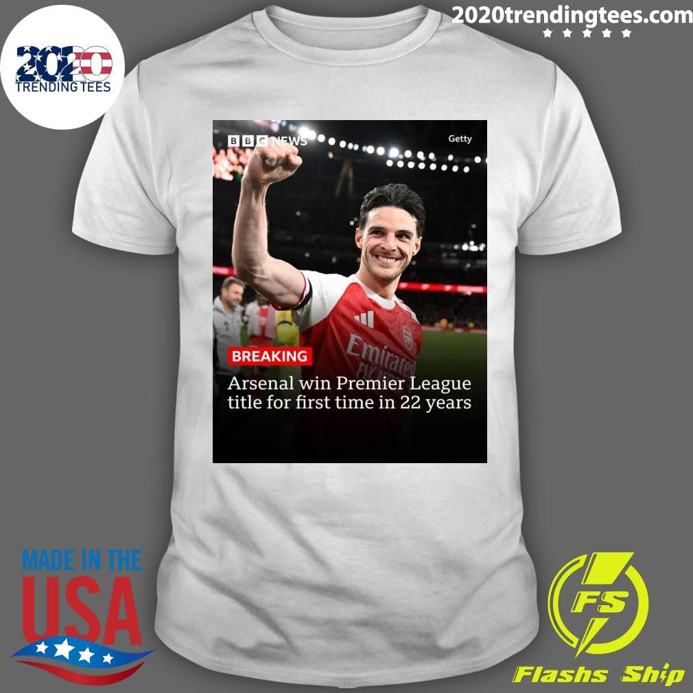 Arsenal Win Premier League Title For First Time In 22 Years Shirt Unisex T-shirt, Sweatshirt, Hoodie, Long Sleeve Tee - T-Shirt, Sweatshirt, Hoodie