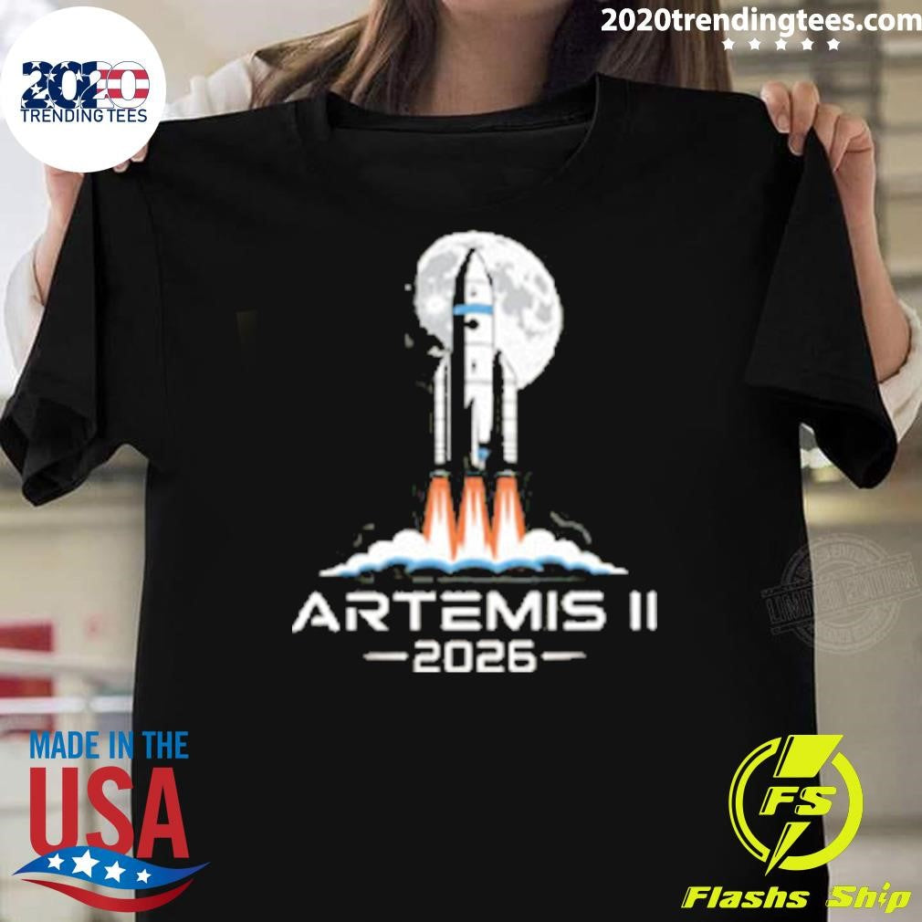 Artemis-2 Merch Shirt Unisex T-shirt, Sweatshirt, Hoodie, Long Sleeve Tee - T-Shirt, Sweatshirt, Hoodie