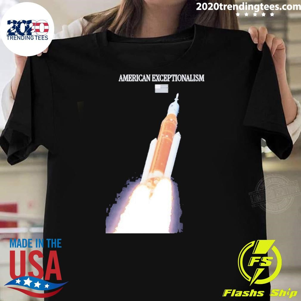 Artemis Ii American Exceptionalism Shirt Unisex T-shirt, Sweatshirt, Hoodie, Long Sleeve Tee - T-Shirt, Sweatshirt, Hoodie