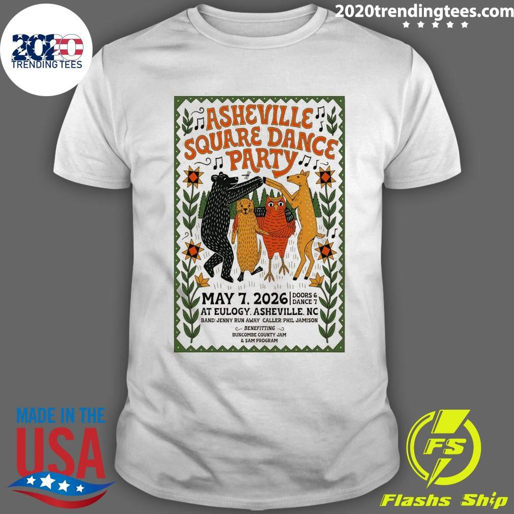 Asheville Square Dance Party May 7 2026 Eulogy Asheville NC Shirt Unisex T-shirt, Sweatshirt, Hoodie, Long Sleeve Tee - T-Shirt, Sweatshirt, Hoodie