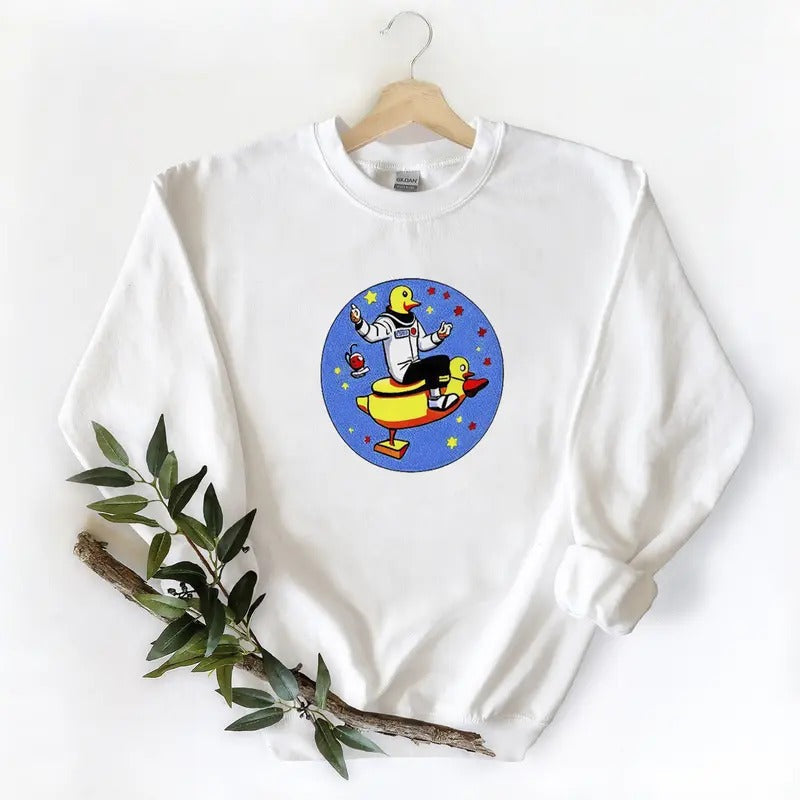 Astronaut Riding Rubber Duck Duck Hunters Husbands Mallard Duck Lovers Cotton Womenswear T-Shirts, Hoodie, Sweatshirt - T-Shirt, Sweatshirt, Hoodie