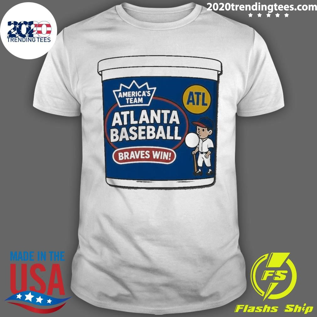 Atlanta Baseball Braves Win Americas Team ATL Shirt Unisex T-shirt, Sweatshirt, Hoodie, Long Sleeve Tee - T-Shirt, Sweatshirt, Hoodie