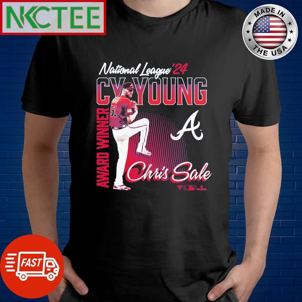Atlanta Braves Chris Sale Navy 2024 National League Cy Young Award Winner T-Shirt Unisex T-shirt, Sweatshirt, Hoodie, Long Sleeve Tee - T-Shirt, Sweatshirt, Hoodie