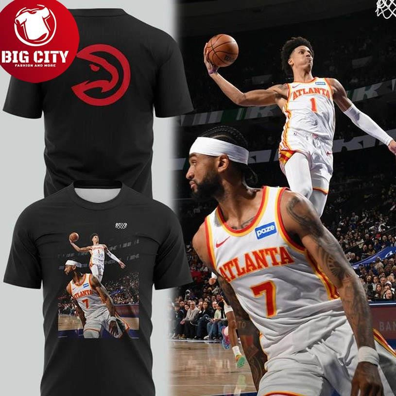 Atlanta Hawks Nickeil Alexander-Walker Jalen Johnson 2025 Fly High Two Sided Shirt Unisex T-shirt, Sweatshirt, Hoodie, Long Sleeve Tee - T-Shirt, Sweatshirt, Hoodie