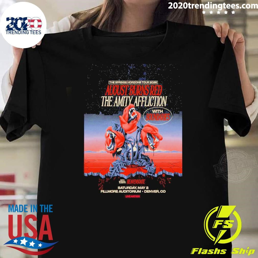 August Burns Red Fillmore Auditorium In Denver CO May 2 2026 Shirt Unisex T-shirt, Sweatshirt, Hoodie, Long Sleeve Tee - T-Shirt, Sweatshirt, Hoodie