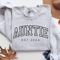 Auntie Est 2024 Aunt Aunt Cool Aunt Sister Gif T-Shirts, Hoodie, Sweatshirt - T-Shirt, Sweatshirt, Hoodie