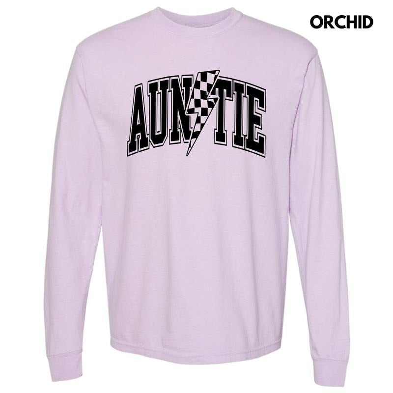 Auntie Lightning Bolt Long Sleeve Comfort Colors 'NLB' T-Shirts, Hoodie, Sweatshirt - T-Shirt, Sweatshirt, Hoodie