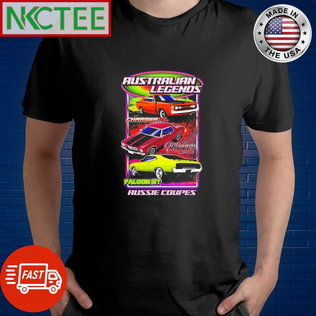 Aussie Coupe Legends Charger Monaro Falcon GT cars shirt Unisex T-shirt, Sweatshirt, Hoodie, Long Sleeve Tee - T-Shirt, Sweatshirt, Hoodie