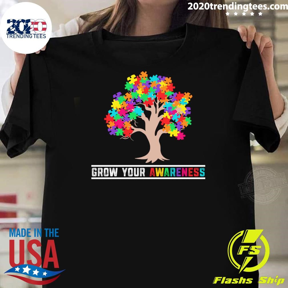 Autism Awareness Day Month Grow Your Awareness Baseball Shirt Unisex T-shirt, Sweatshirt, Hoodie, Long Sleeve Tee - T-Shirt, Sweatshirt, Hoodie
