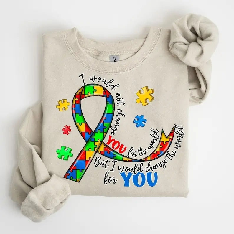 Autism Awareness Shirt Awareness Shirt Be Kind Shirt Puzzle Shirt Autism Mom Shirt Autism Shirt I Would Not Change You World T-Shirts, Hoodie, Sweatshirt - T-Shirt, Sweatshirt, Hoodie