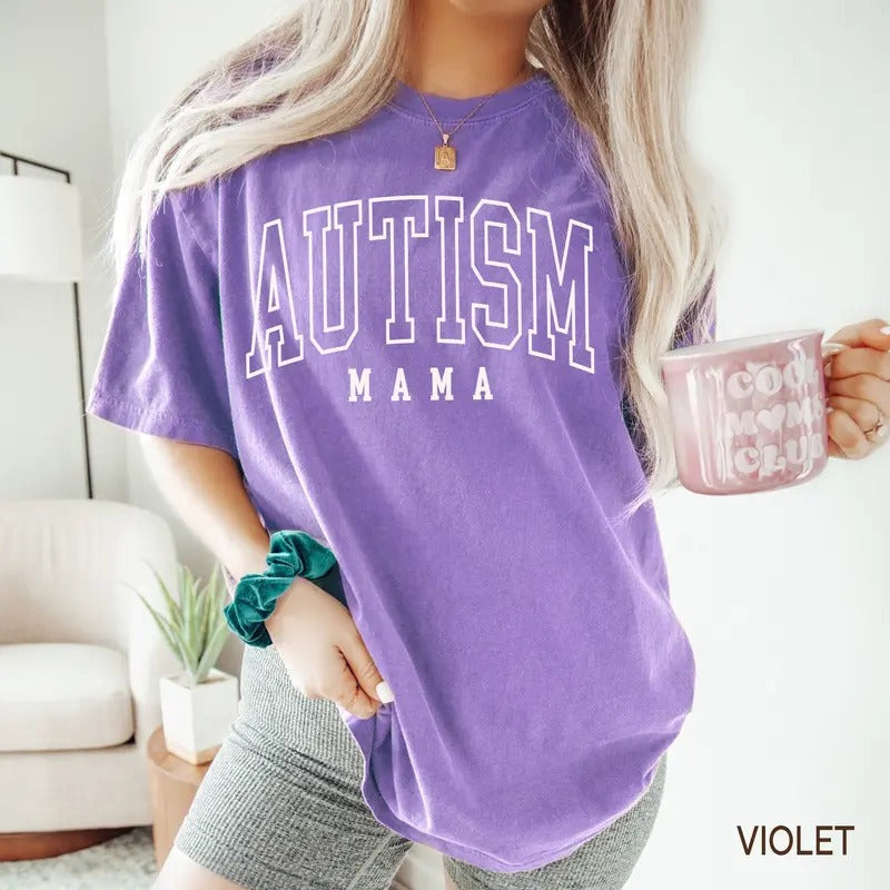 Autism Mama Shirt Autism Mom Shirt Varsity Autism Shirt Autism Mom Autism Awareness Neurodiversity T-Shirts, Hoodie, Sweatshirt - T-Shirt, Sweatshirt, Hoodie