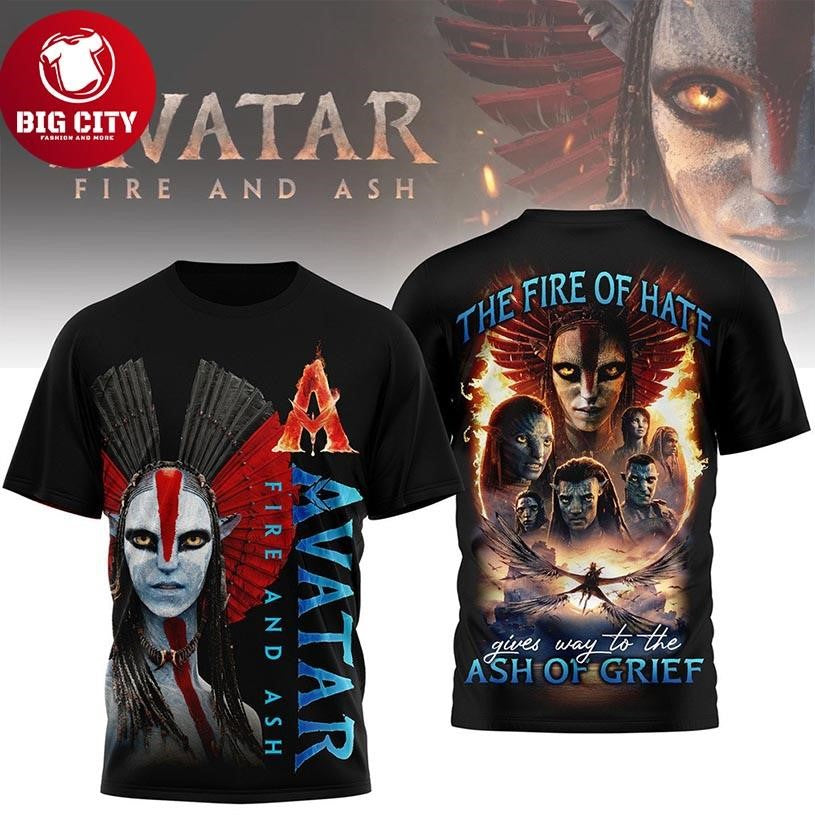 Avatar Fire And Ash Fire Of Hate Avatar 2025 Two Sided Shirt Unisex T-shirt, Sweatshirt, Hoodie, Long Sleeve Tee - T-Shirt, Sweatshirt, Hoodie
