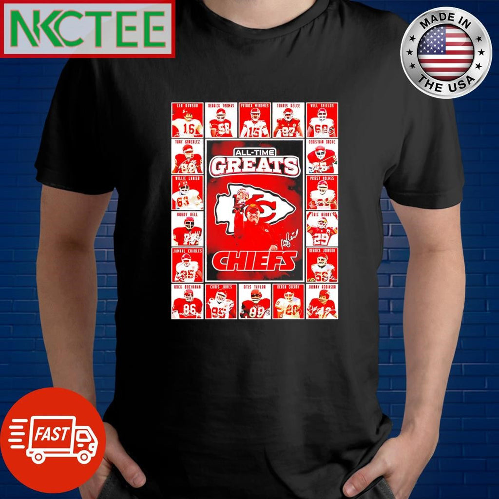 Awesome All time greats Kansas City Chiefs Len Dawson Derrick Thomas Patrick Mahomes Travis Kelce shirt - T-Shirt, Sweatshirt, Hoodie