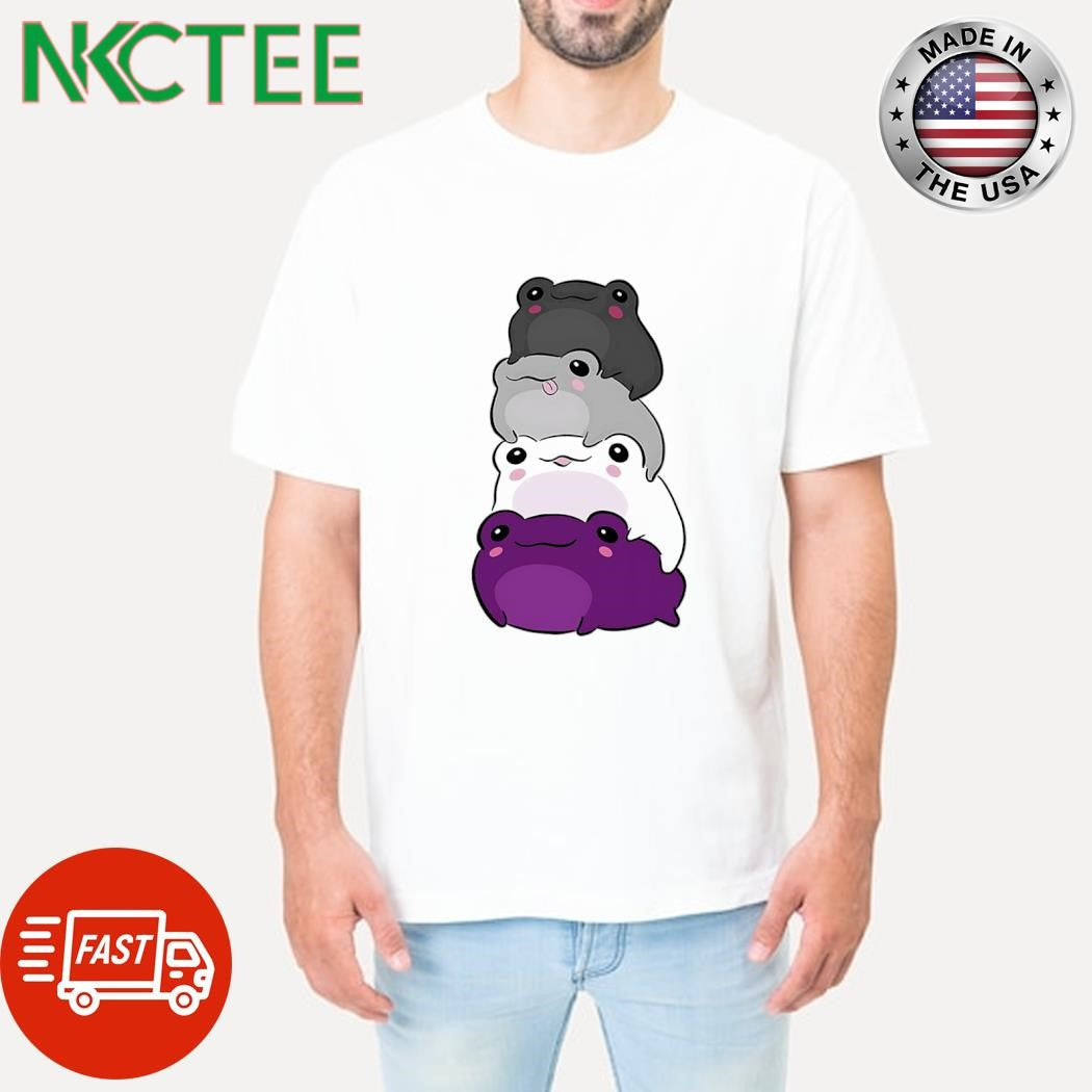 Awesome Asexual Flag frog shirt Unisex T-shirt, Sweatshirt, Hoodie, Long Sleeve Tee - T-Shirt, Sweatshirt, Hoodie