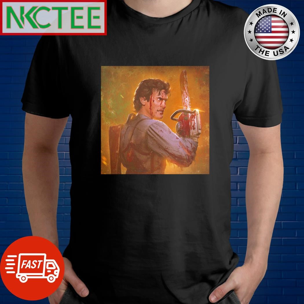 Awesome Ash Army of Darkness Halloween shirt Unisex T-shirt, Sweatshirt, Hoodie, Long Sleeve Tee - T-Shirt, Sweatshirt, Hoodie