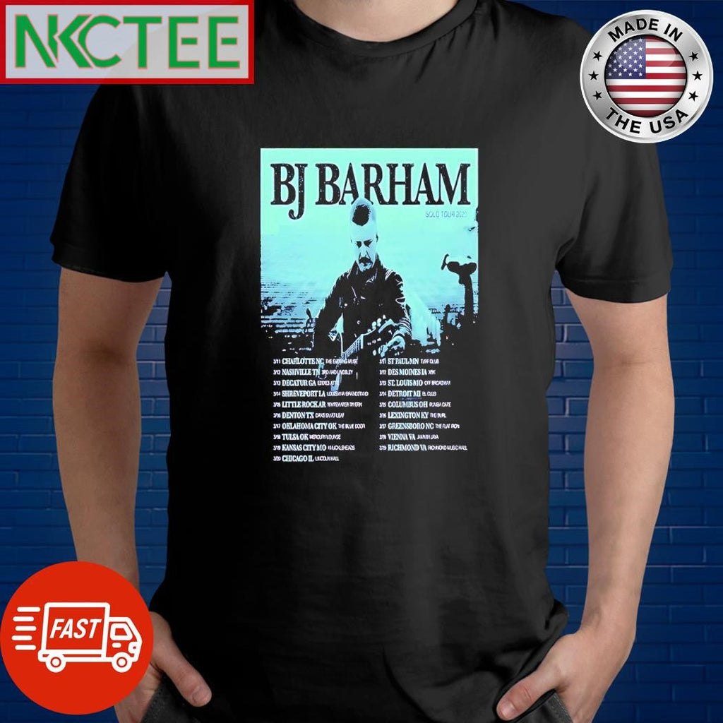 Awesome BJ Barham Solo Tour March 2025 shirt Unisex T-shirt, Sweatshirt, Hoodie, Long Sleeve Tee - T-Shirt, Sweatshirt, Hoodie