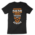 Awesome Dads Have Tattoos Beards Funny Dad Shirt Daughter Shirt Dad Husband T-Shirts, Hoodie, Sweatshirt - T-Shirt, Sweatshirt, Hoodie