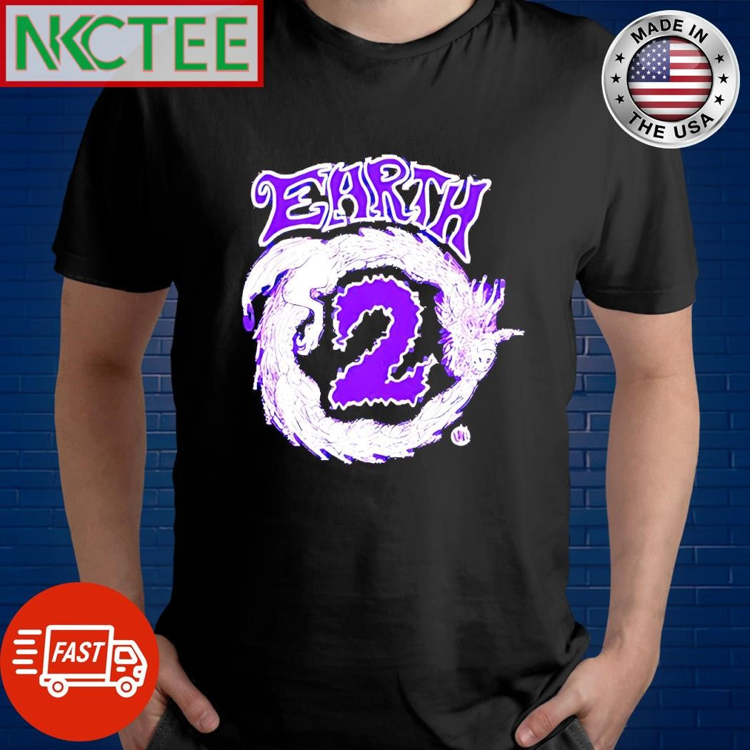 Awesome Earth 2 Dragon circle graphic shirt Unisex T-shirt, Sweatshirt, Hoodie, Long Sleeve Tee - T-Shirt, Sweatshirt, Hoodie