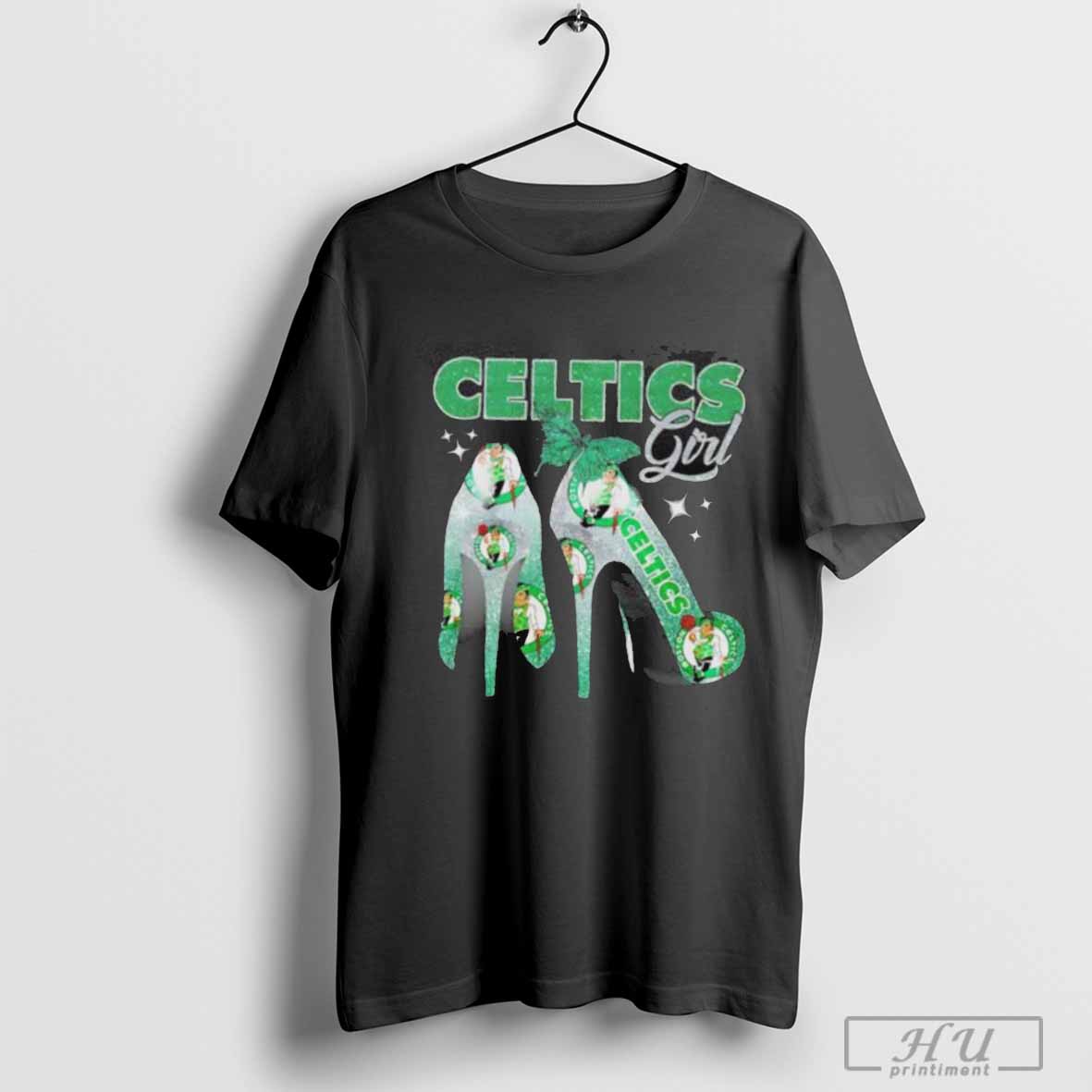Awesome High Heels Boston Celtics Girl Unisex T-shirt, Sweatshirt, Hoodie, Long Sleeve Tee - T-Shirt, Sweatshirt, Hoodie