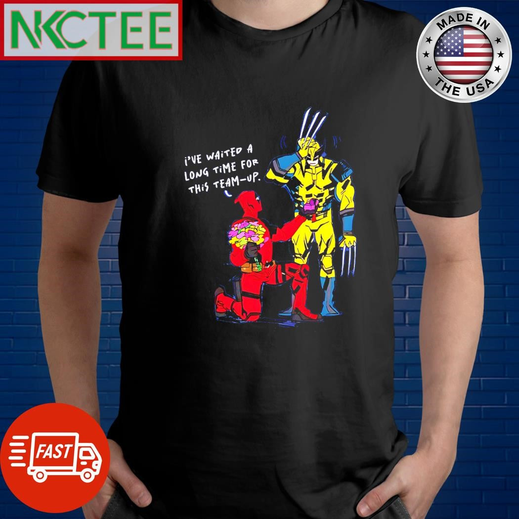 Awesome I’ve waited a long time for this team up Deadpool and Wolverine shirt Unisex T-shirt, Sweatshirt, Hoodie, Long Sleeve Tee - T-Shirt, Sweatshirt, Hoodie