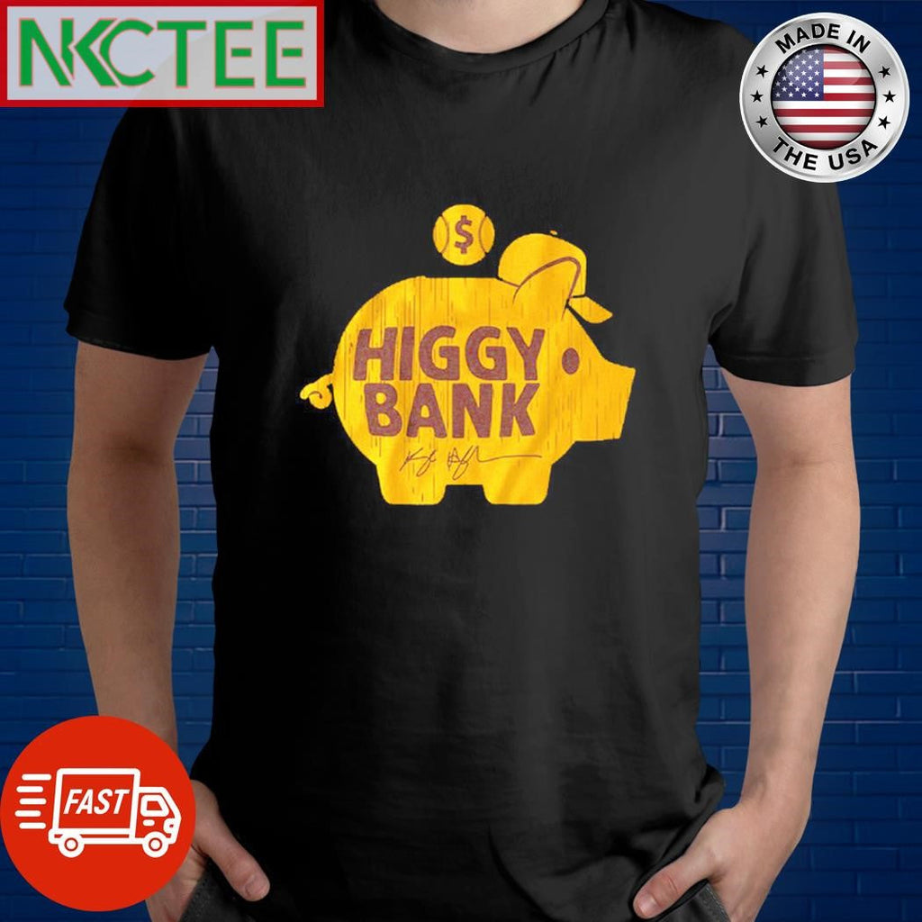 Awesome Kyle Higashioka Higgy Bank signature baseball ball shirt Unisex T-shirt, Sweatshirt, Hoodie, Long Sleeve Tee - T-Shirt, Sweatshirt, Hoodie