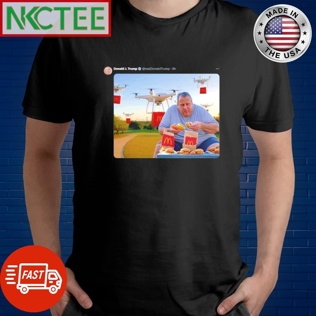 Awesome Mcdonald’s drone delivery Donald J. Trump tweet shirt Unisex T-shirt, Sweatshirt, Hoodie, Long Sleeve Tee - T-Shirt, Sweatshirt, Hoodie