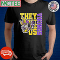 Awesome Minnesota Vikings head they not like us shirt Unisex T-shirt, Sweatshirt, Hoodie, Long Sleeve Tee - T-Shirt, Sweatshirt, Hoodie