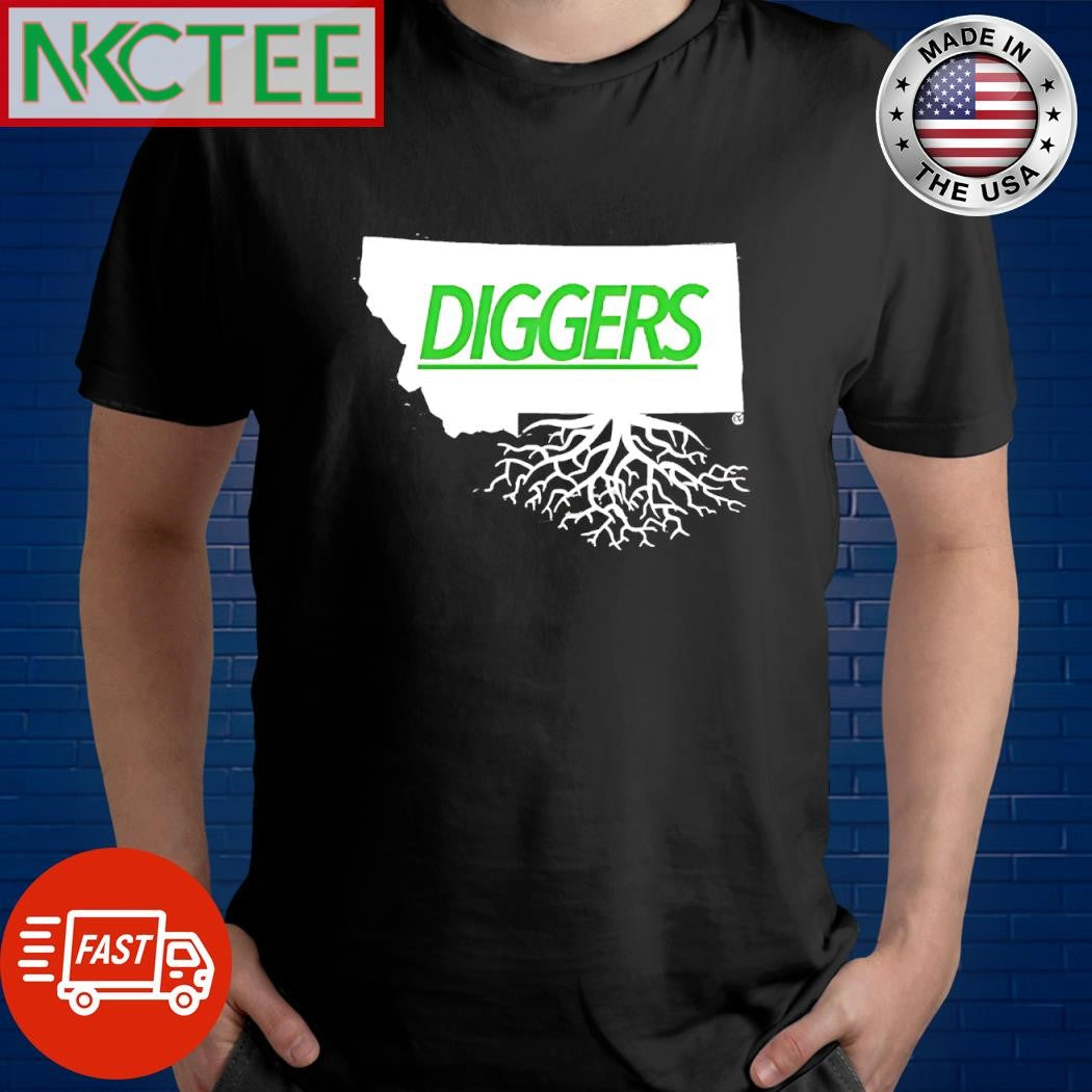 Awesome Montana Tech University Diggers Montana map tree roots shirt Unisex T-shirt, Sweatshirt, Hoodie, Long Sleeve Tee - T-Shirt, Sweatshirt, Hoodie