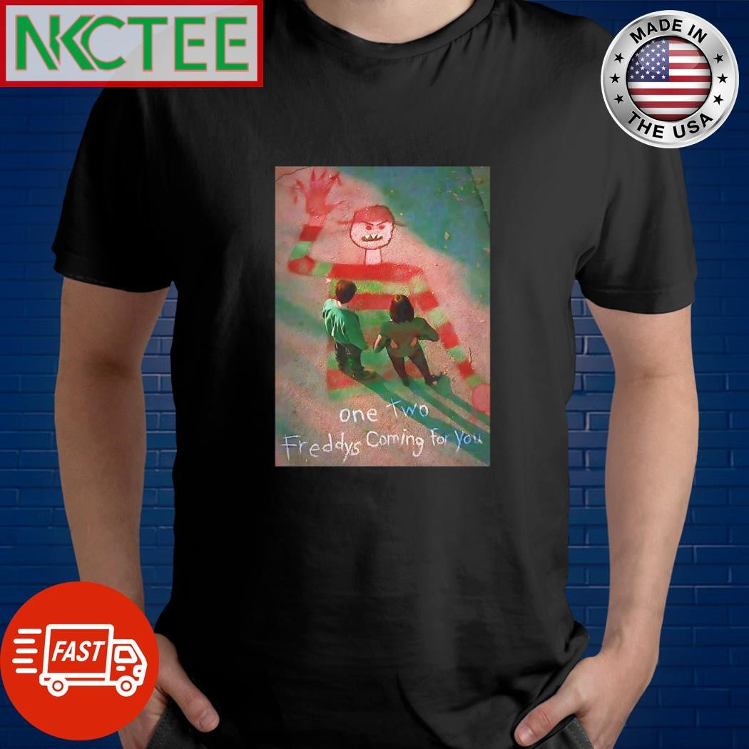 Awesome One Two Freddy’s coming for you photo shirt Unisex T-shirt, Sweatshirt, Hoodie, Long Sleeve Tee - T-Shirt, Sweatshirt, Hoodie
