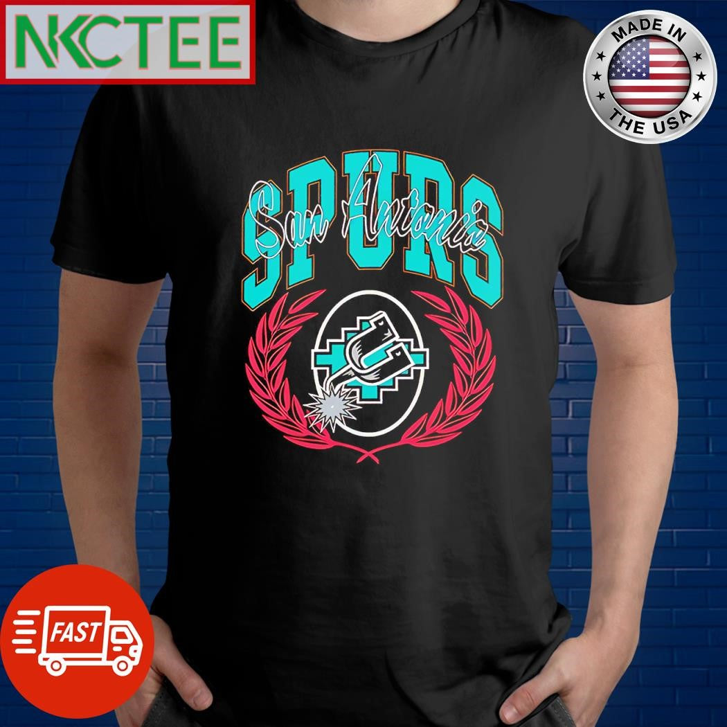 Awesome San Antonio Spurs laurel wreath logo shirt Unisex T-shirt, Sweatshirt, Hoodie, Long Sleeve Tee - T-Shirt, Sweatshirt, Hoodie