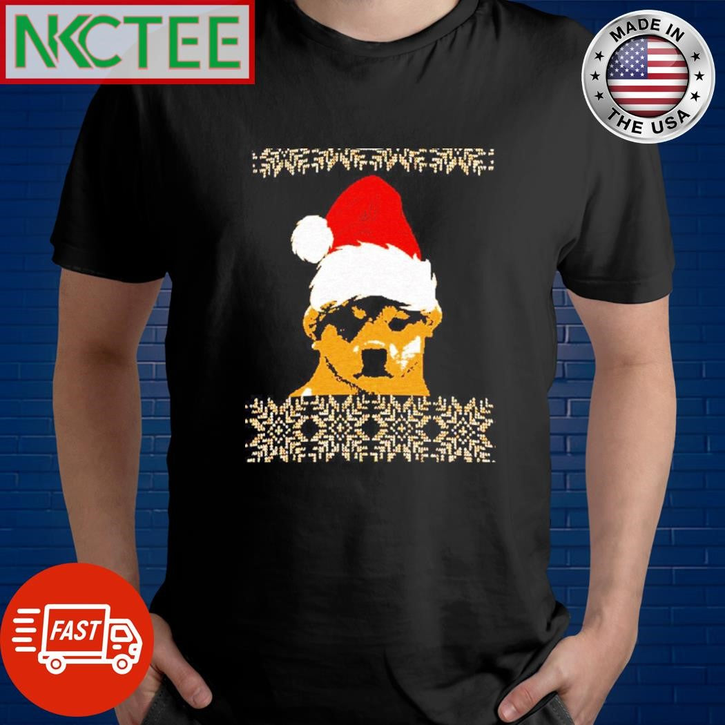 Awesome Shiba Inu wear Santa hat Christmas ugly shirt Unisex T-shirt, Sweatshirt, Hoodie, Long Sleeve Tee - T-Shirt, Sweatshirt, Hoodie