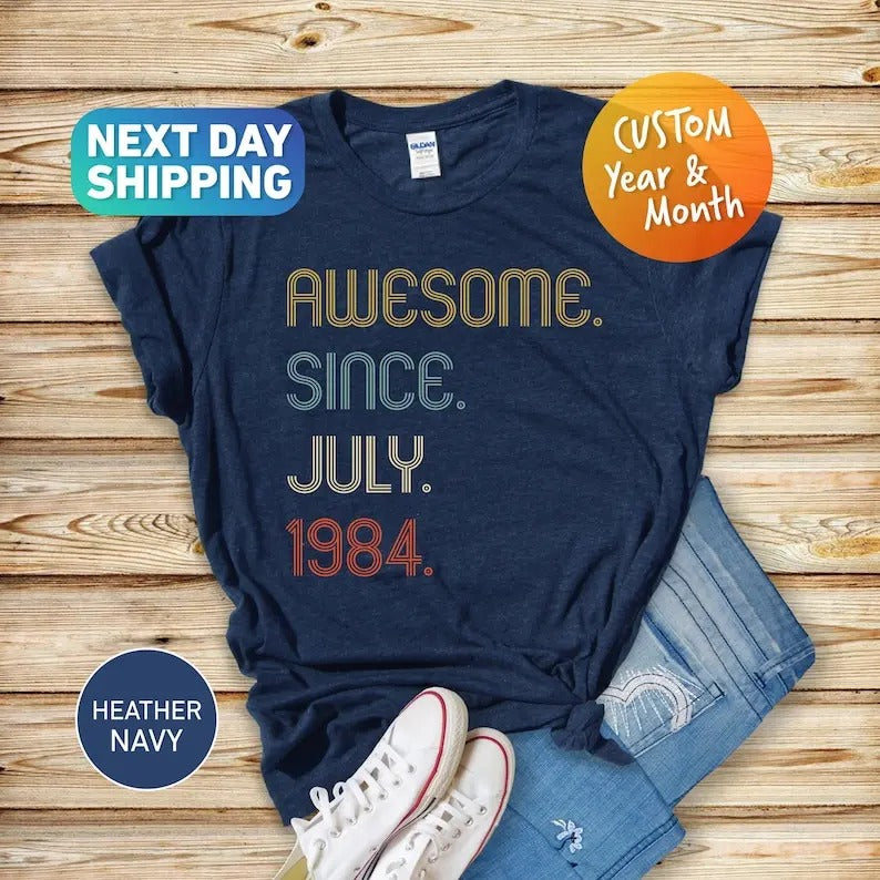 Awesome Since 1984 Shirt 40th 40th 40th Him 40th Shirt Personalized T-Shirts, Hoodie, Sweatshirt - T-Shirt, Sweatshirt, Hoodie