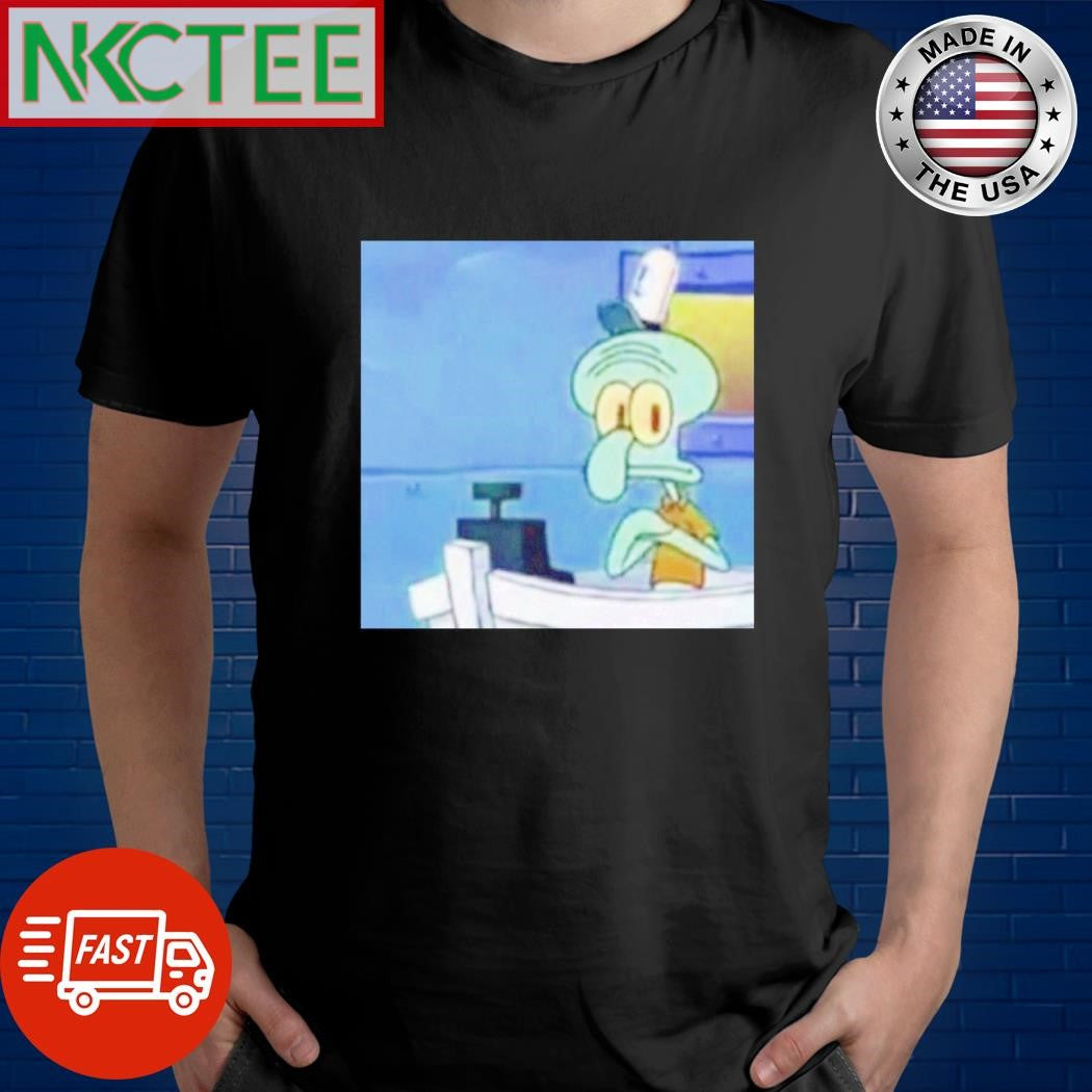 Awesome Squidward sad shirt Unisex T-shirt, Sweatshirt, Hoodie, Long Sleeve Tee - T-Shirt, Sweatshirt, Hoodie
