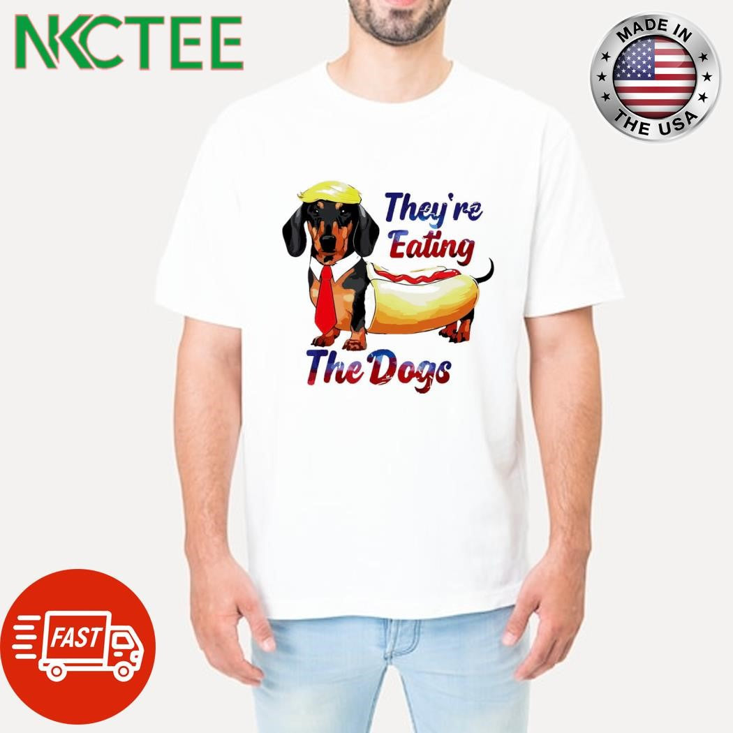 Awesome They’re eating the dogs Dachshund paint shirt Unisex T-shirt, Sweatshirt, Hoodie, Long Sleeve Tee - T-Shirt, Sweatshirt, Hoodie